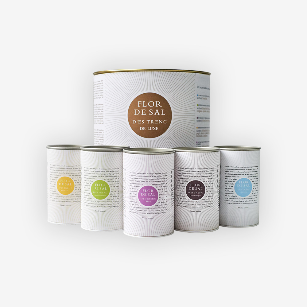 Solný květ Flor de Sal pět druhů v sadě Deluxe