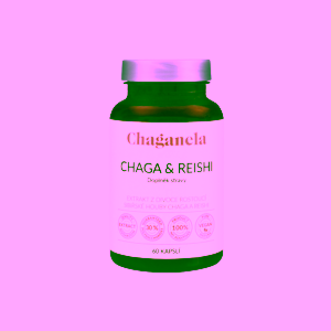 Chaganela extrakt z hub Čaga a Reishi v kapslích