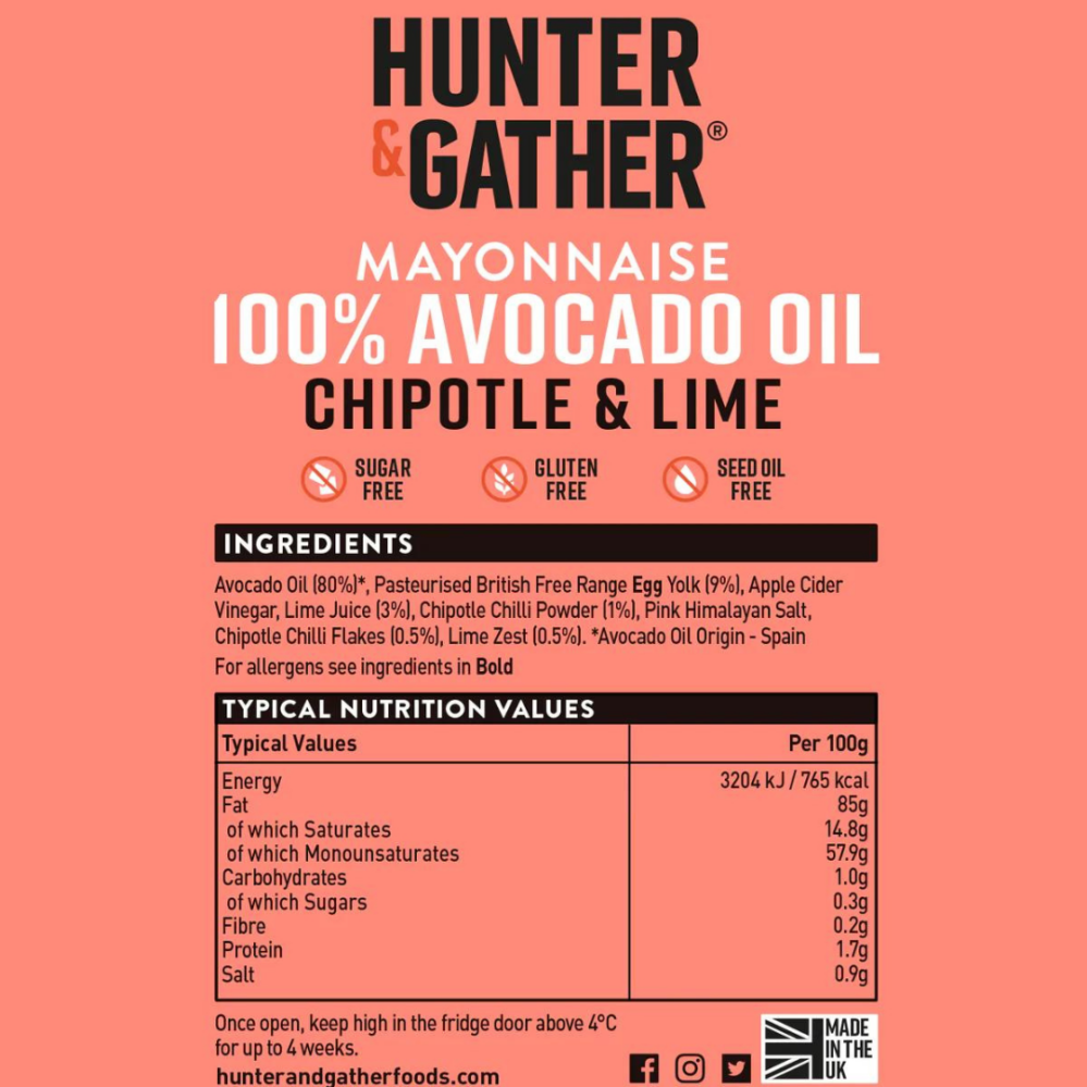 Hunter & Gather Avokádová majonéza Chipotle a limetka