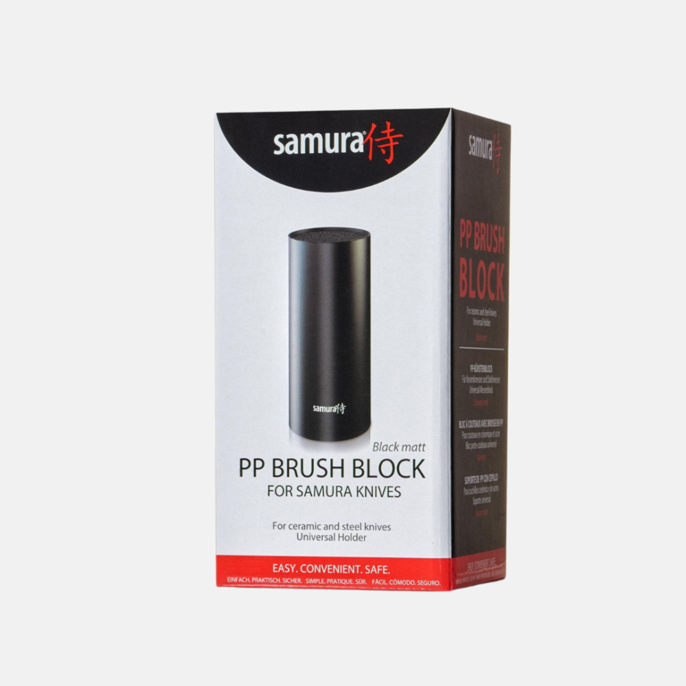 Samura stojan na nože se štětinami v černé barvě