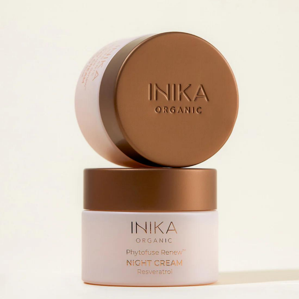 Inika Organic Phytofuse Renew Antioxidační noční krém s resveratrolem a probiotiky 50 ml