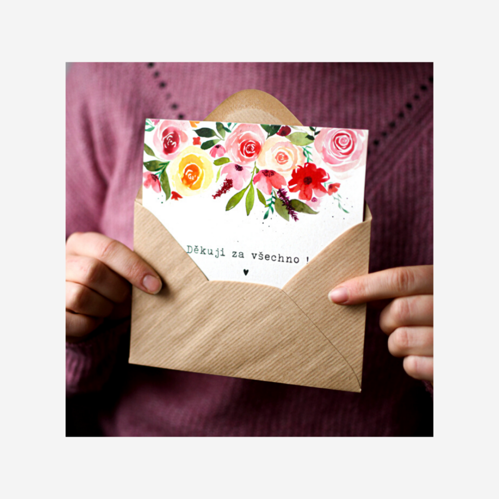 Cukrfree přáníčko Děkuji za všechno