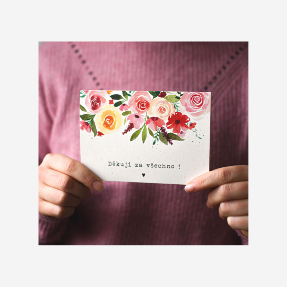 Cukrfree přáníčko Děkuji za všechno