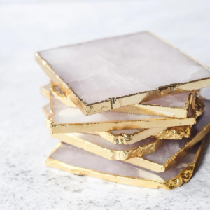 Yoga Day Růženínový podtácek gold