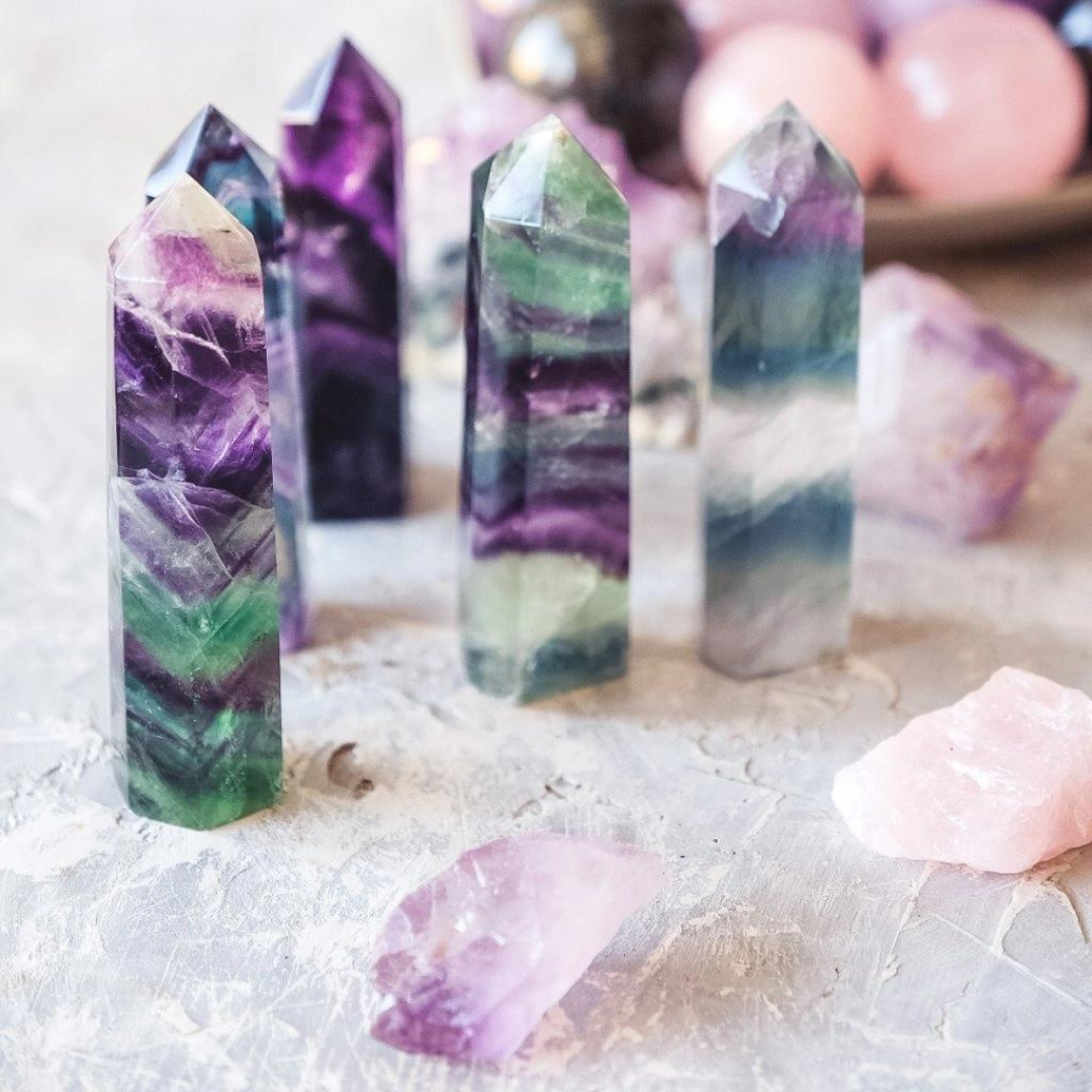 Yoga Day Fluoritový obelisk