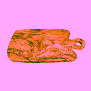 Arte Legno velké prkénko z olivového dřeva s rukojetí na zavěšení 32,5x18 cm (TG142)