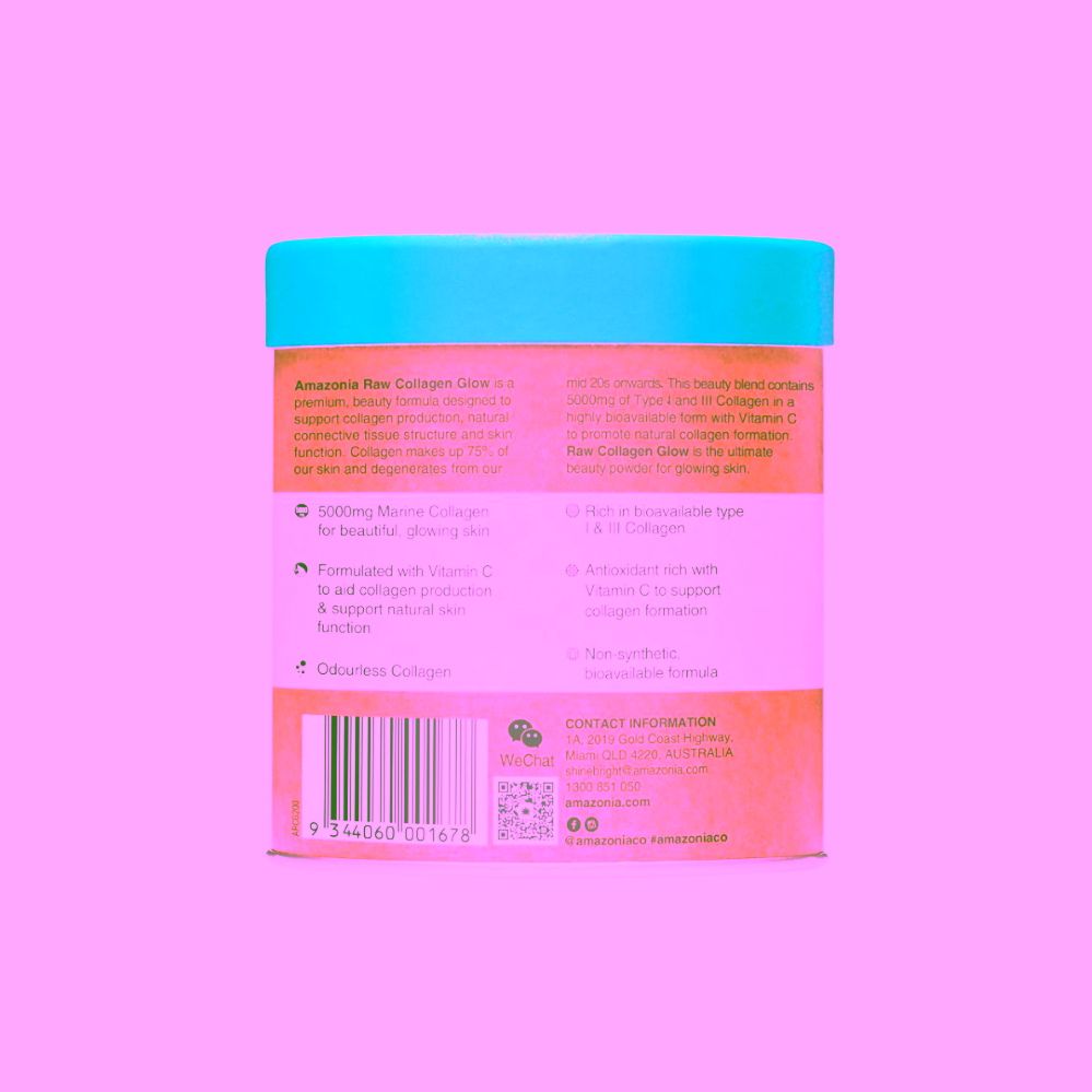 Amazonia Raw Beauty Collagen Glow mořský kolagen natural