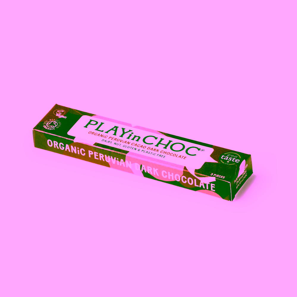 PLAYin CHOC Organic veganská čokoláda hořká