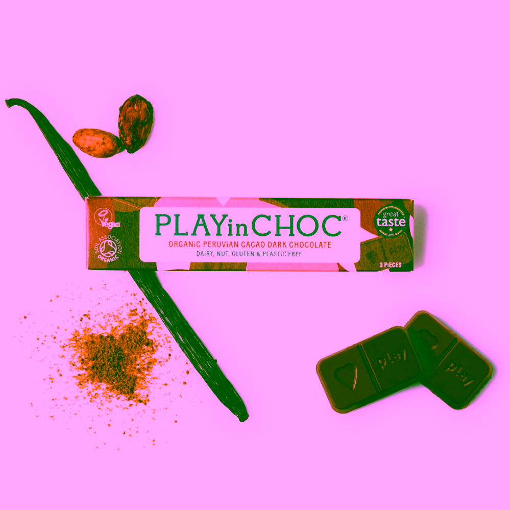 PLAYin CHOC Organic veganská čokoláda hořká