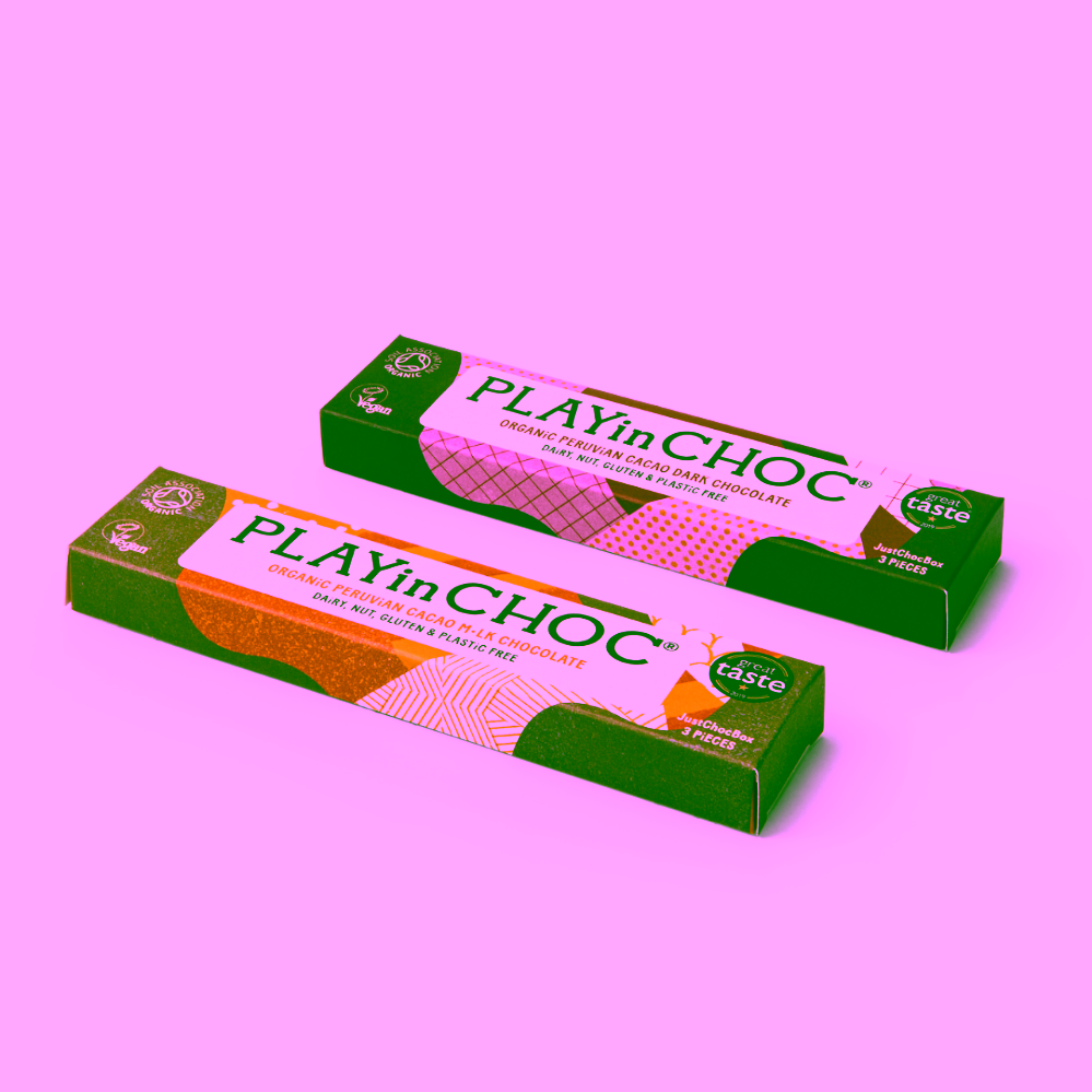 PLAYin CHOC Organic M•lk veganská čokoláda