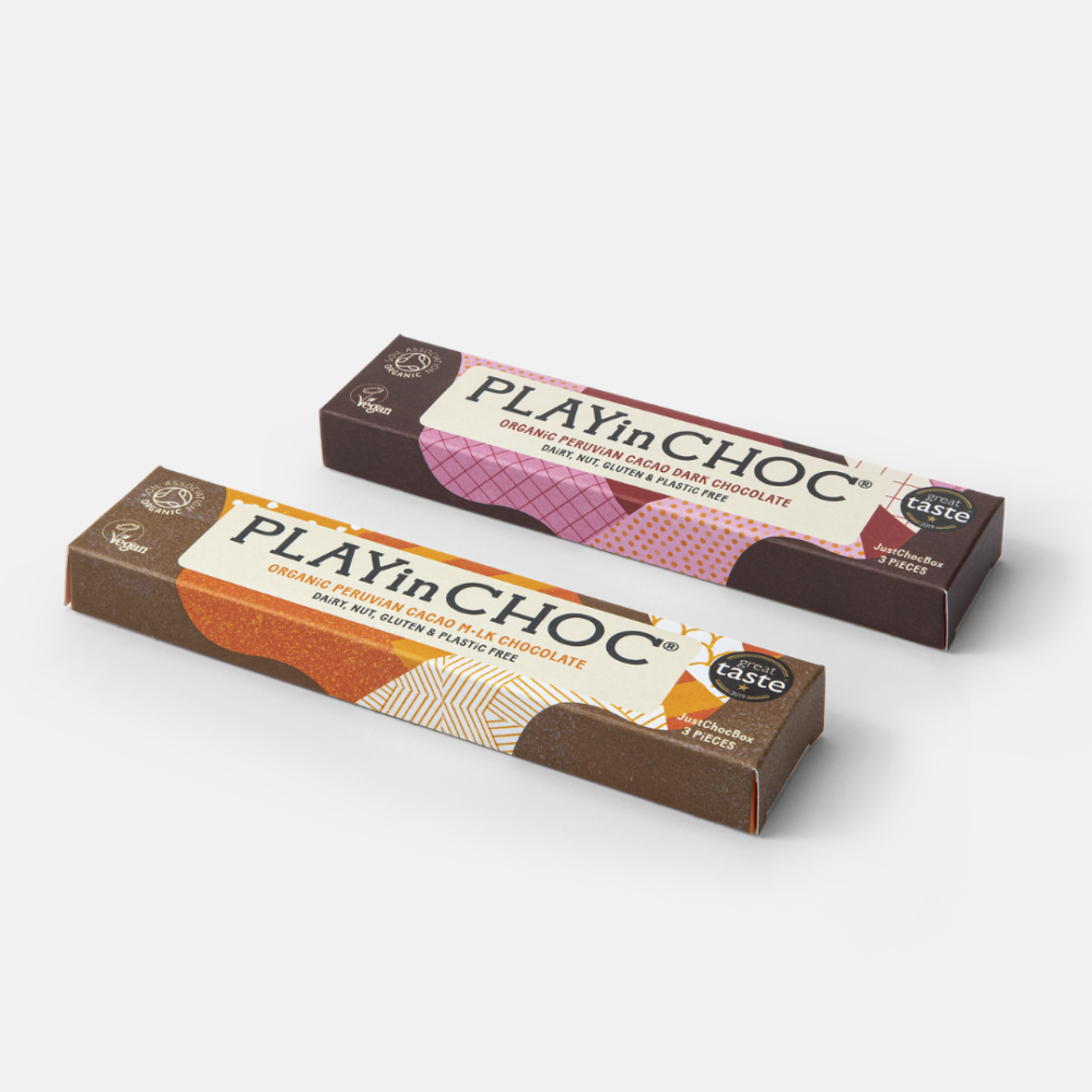 PLAYin CHOC Organic M•lk veganská čokoláda