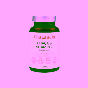 Chaganela Extrakt z houby Čaga s vitamínem C 60 kapslí