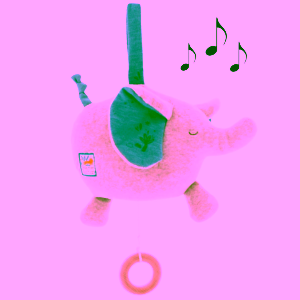 Moulin Roty hrající závěsný sloník