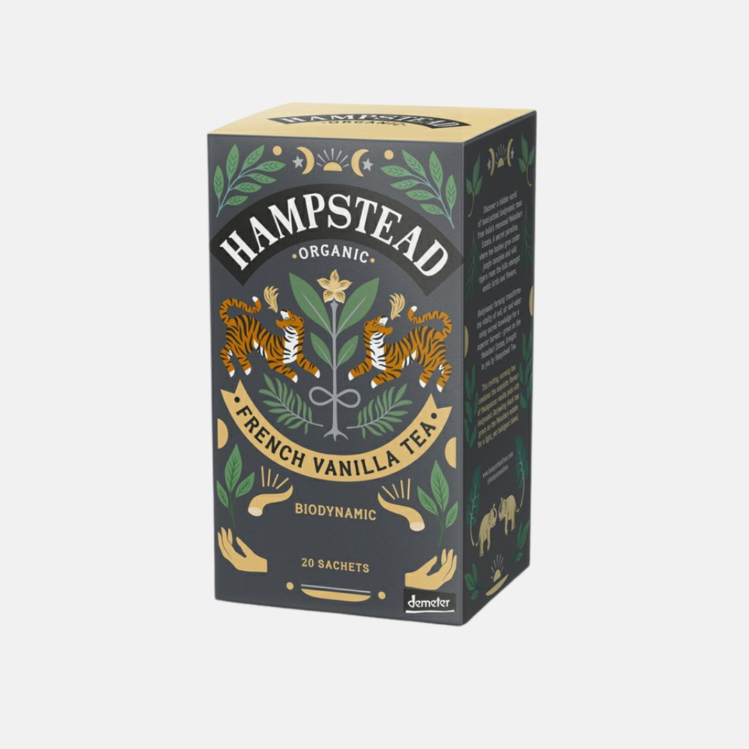 Hampstead Tea London BIO černý čaj s madagaskarskou vanilkou 20 ks