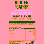 Hunter & Gather Olivová majonéza s jemnou příchutí španělských citronů