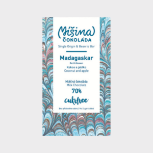 Cukrfree Míšina čokoláda 70% mléčná čokoláda Madagaskar s kokosem a jablky