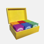 Hampstead Tea luxusní hořčicová dřevěná kazeta mix sáčkových BIO čajů 78 ks AKCE