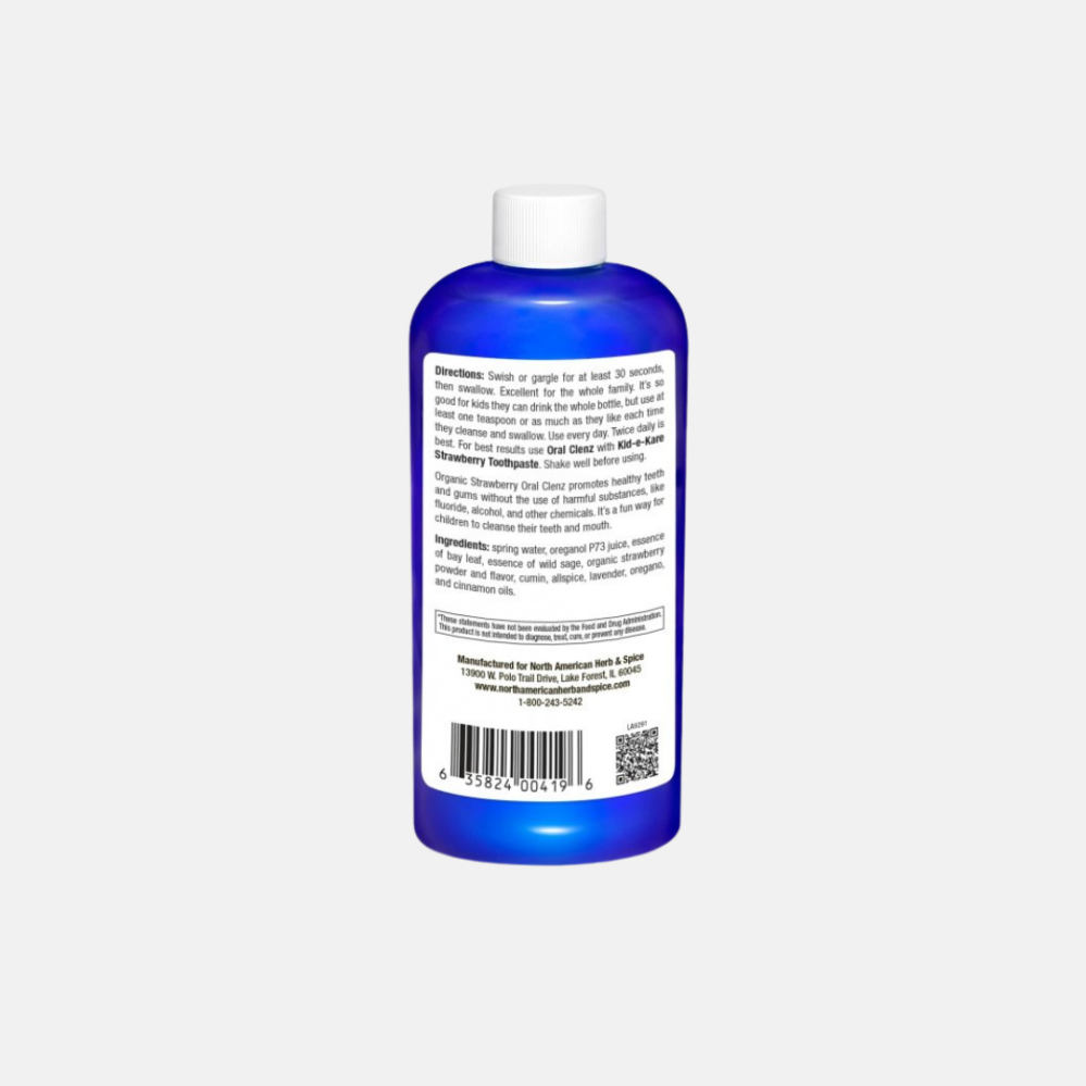 NAHS Kid-e-Kare Oral Clenz bylinná ústní voda pro děti s jahodovou příchutí