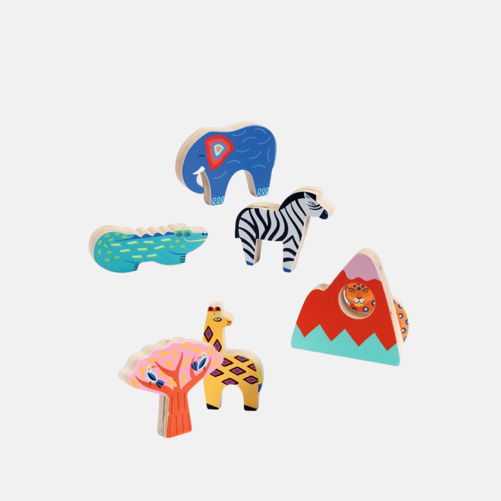 Djeco dřevěná vkládačka Savana