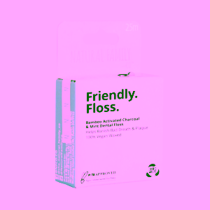Jack N' Jill Zubní nit NFco. Friendly Floss s bambusem, aktivním uhlím a mátou