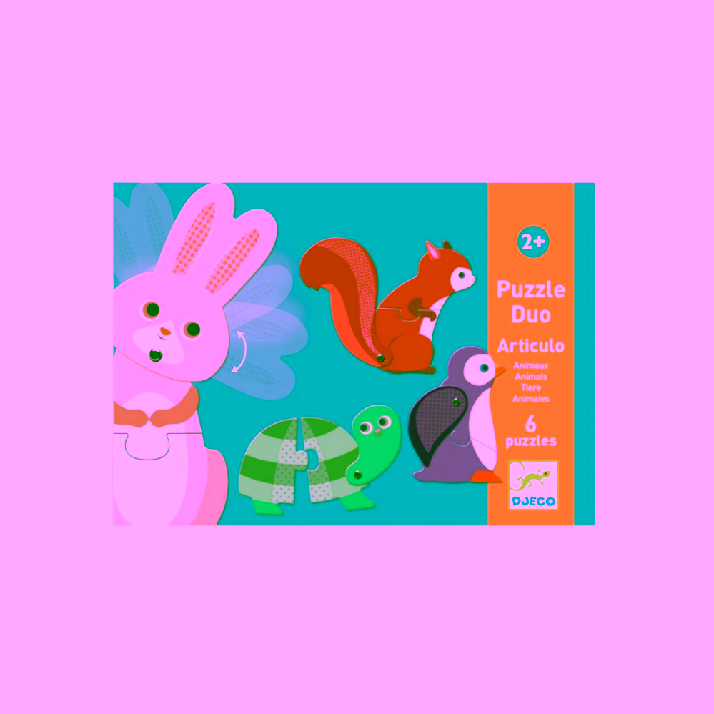 Djeco Duo puzzle Zvířátka v pohybu