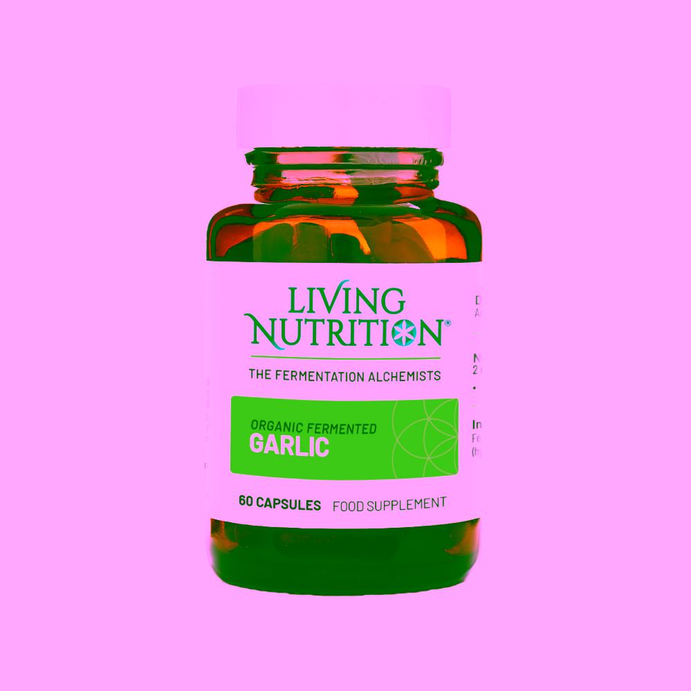 Living Nutrition Fermentovaný bio česnek sezónní podpora