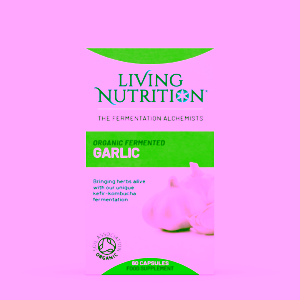 Living Nutrition Fermentovaný bio česnek sezónní podpora