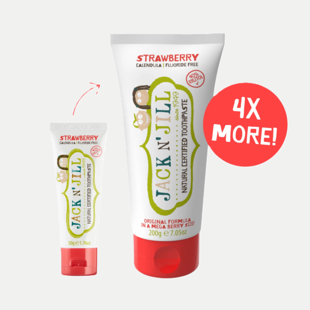 Jack N' Jill Mega Berry přírodní zubní pasta pro děti Jahoda 200 g