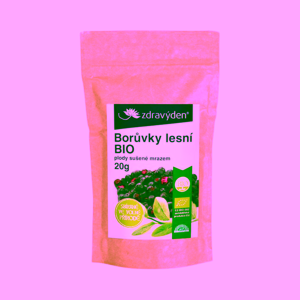 Zdravý den Borůvky lesní Bio sušené mrazem