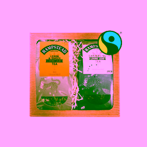 Hampstead Tea London Dárkový balíček BIO sypaná bylinná směs se zázvorem a citronem a BIO Darjeeling černý sypaný čaj