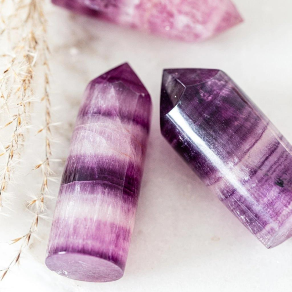 Yoga Day Obelisk z růžového fluoritu