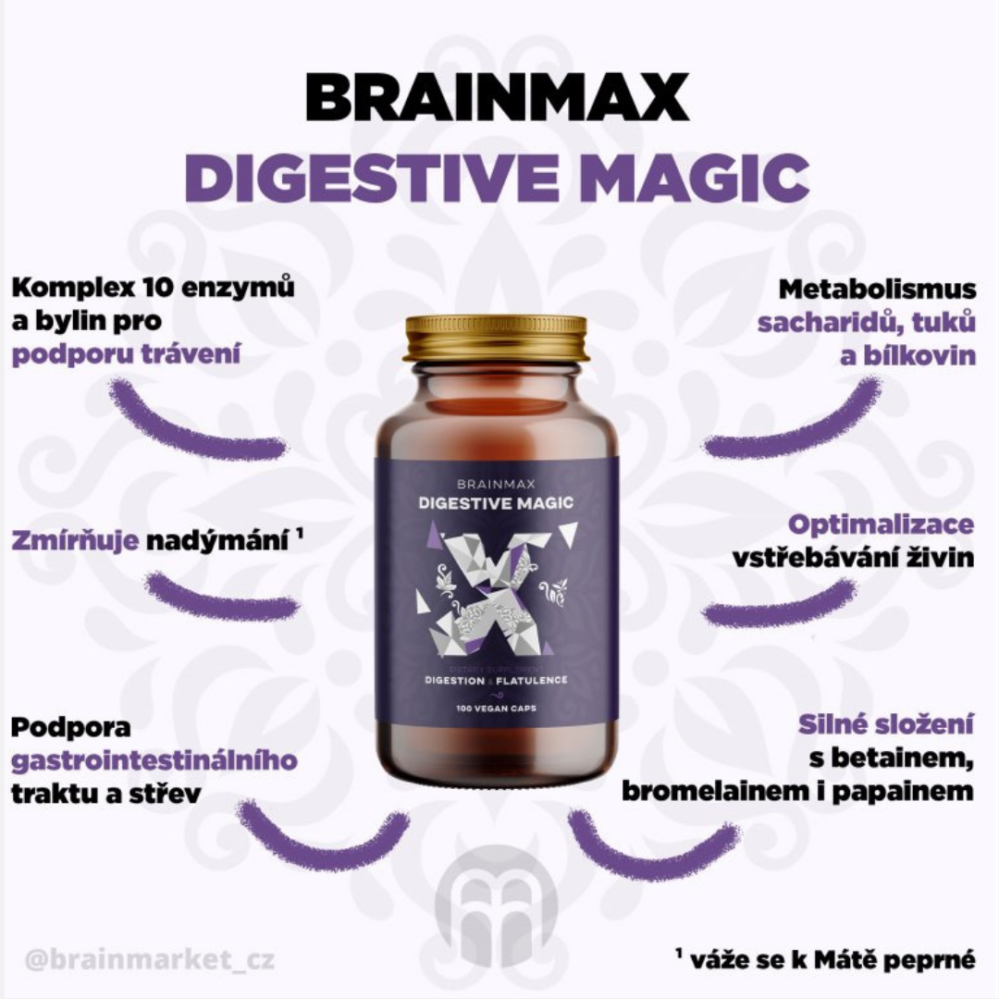 BrainMax Digestive Magic trávicí enzymy