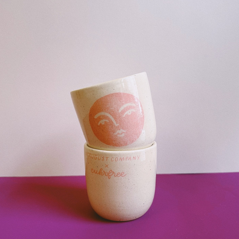 Cukrfree x In August Co. Pink Moon Mug