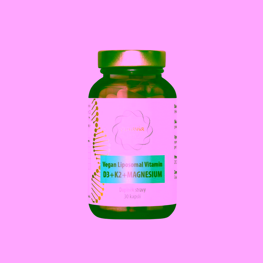 Puravia Labs liposomální vitamín D3+K2+magnesium vegan