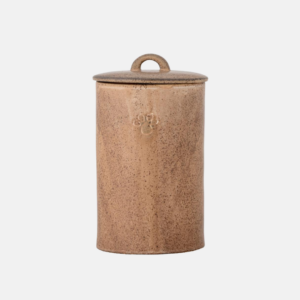 Bloomingville Buddy hnědá kameninová dóza s víkem