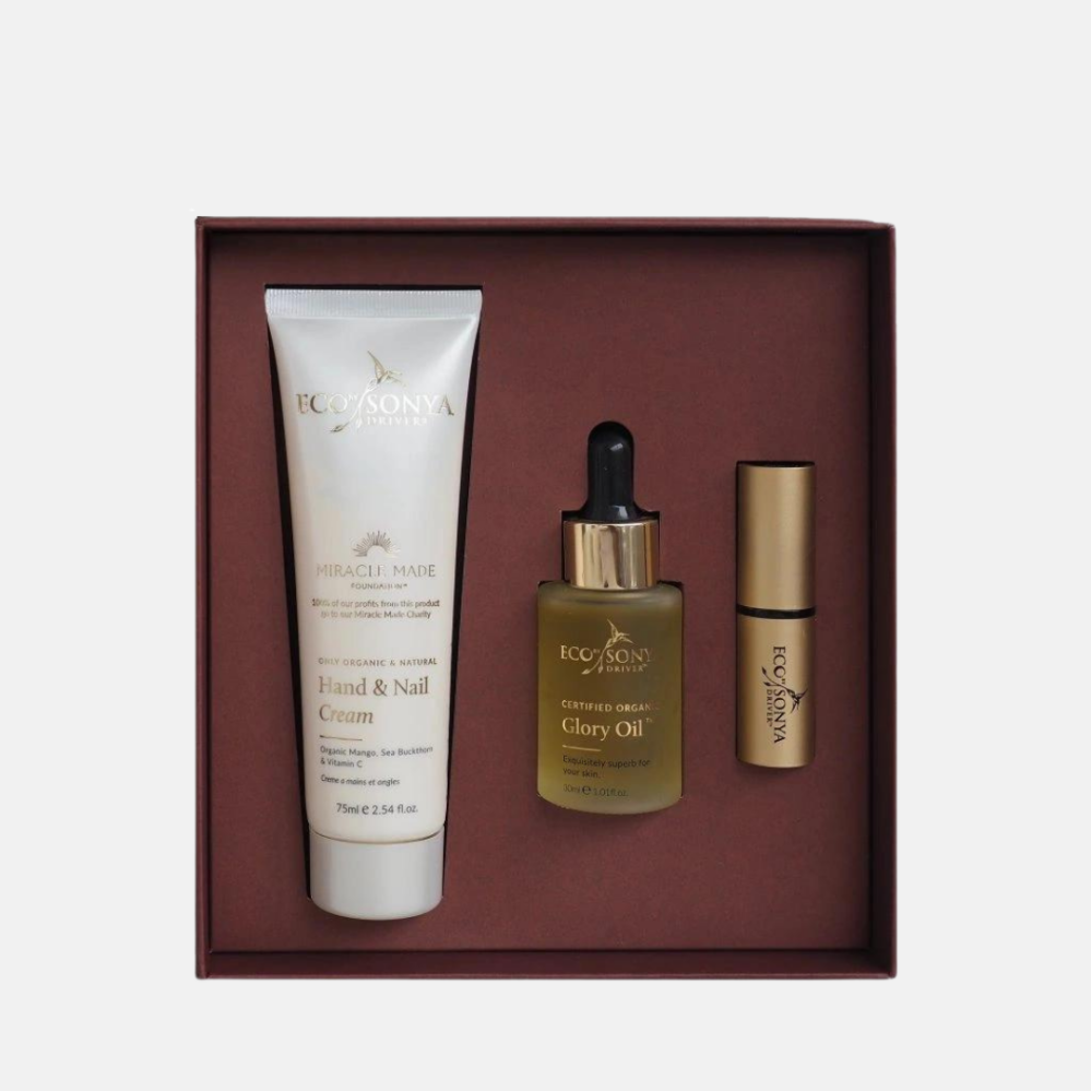 Eco by Sonya Dárkový set Mamma Set Limited Edition Glory Oil Krém na ruce a nehty Hydratační rtěnka na rty