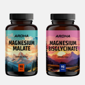 Aroha Výhodný balíček 2 hořčíků Malát a Bisglycinát