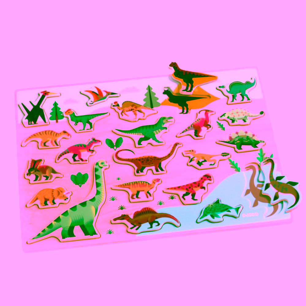 Djeco Puzzlo Dino dřevěné puzzle s dinosaury