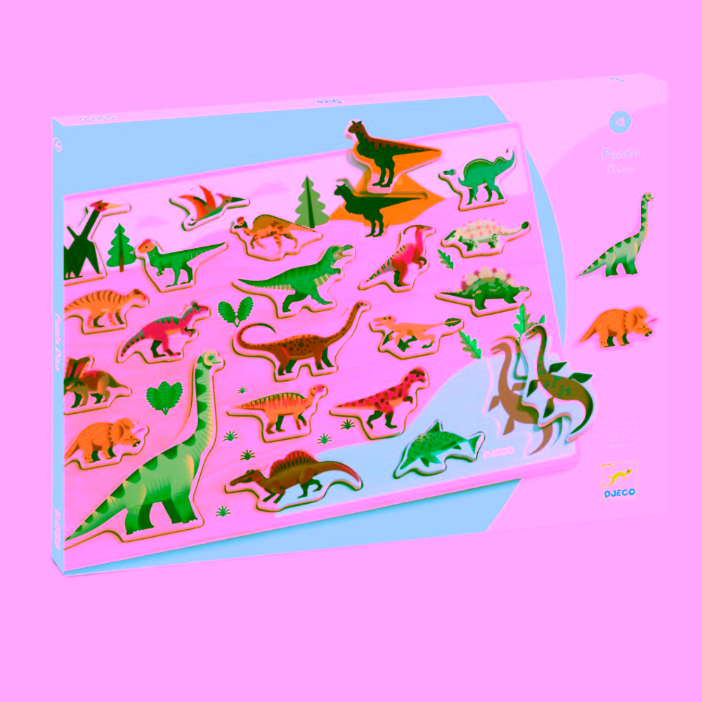 Djeco Puzzlo Dino dřevěné puzzle s dinosaury