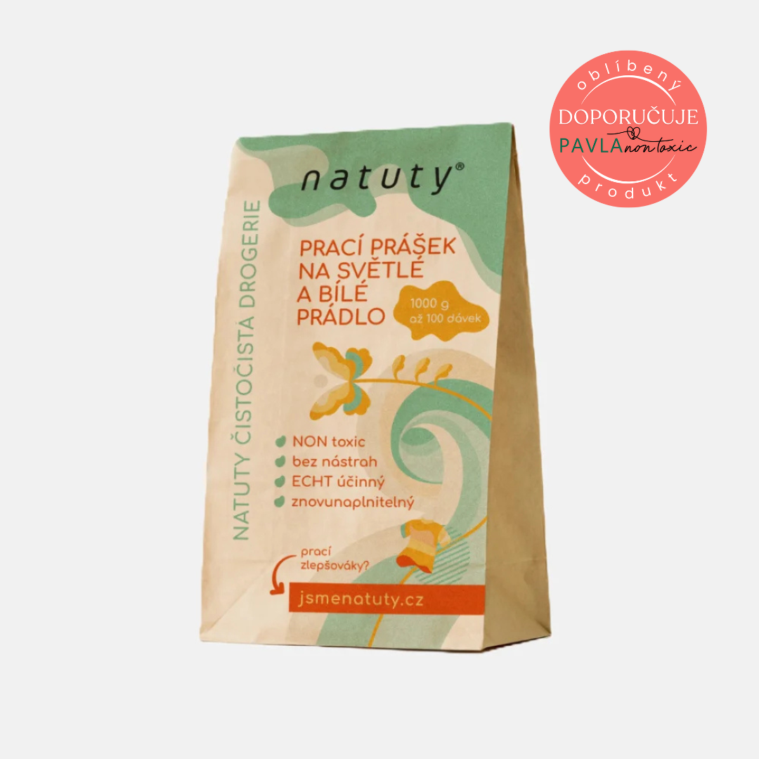 Natuty Prací prášek na světlé a bílé prádlo