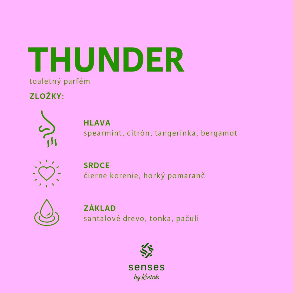 Kvitok Senses Roll-on parfém Thunder