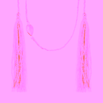 Ilado Hand-Braided Silk Cord Ručně pletená hedvábná šňůrka na bolu Pink