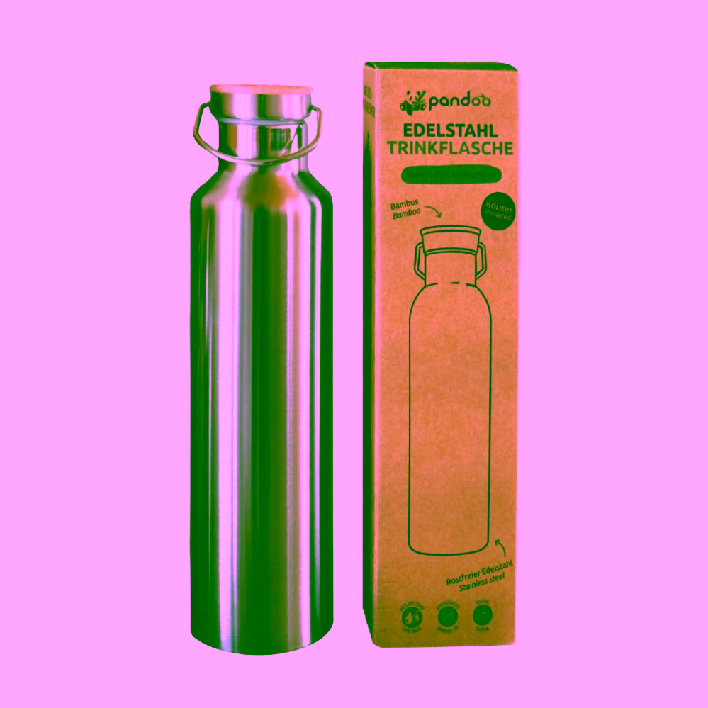 Pandoo Nerezová termoska s bambusovým víčkem 1000 ml