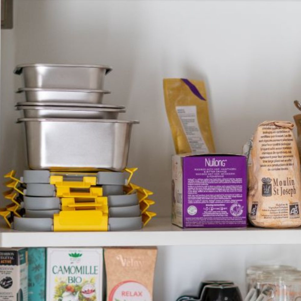 Pika Nerezový jídelní box 820 ml se skleněným víkem (PKMS820)