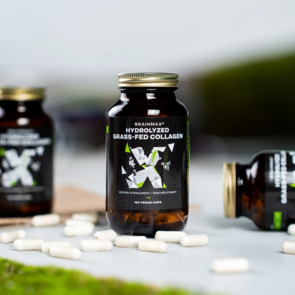 BrainMax Hydrolyzovaný GrassFed Collagen kolagen z krav krmených trávou 600 mg