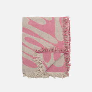 Bloomingville Alk bavlněný přehoz růžový