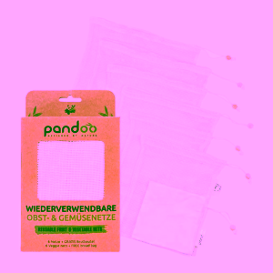 Pandoo Síťový sáček z bio bavlny na ovoce, zeleninu a chleba set 7 ks