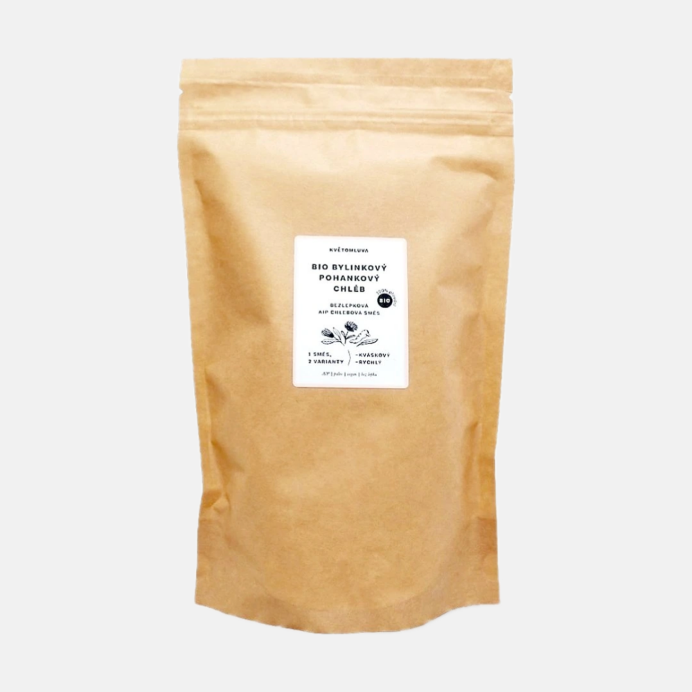 Květomluva Bio bylinkový pohankový AIP chléb (chlebová směs) 500 g