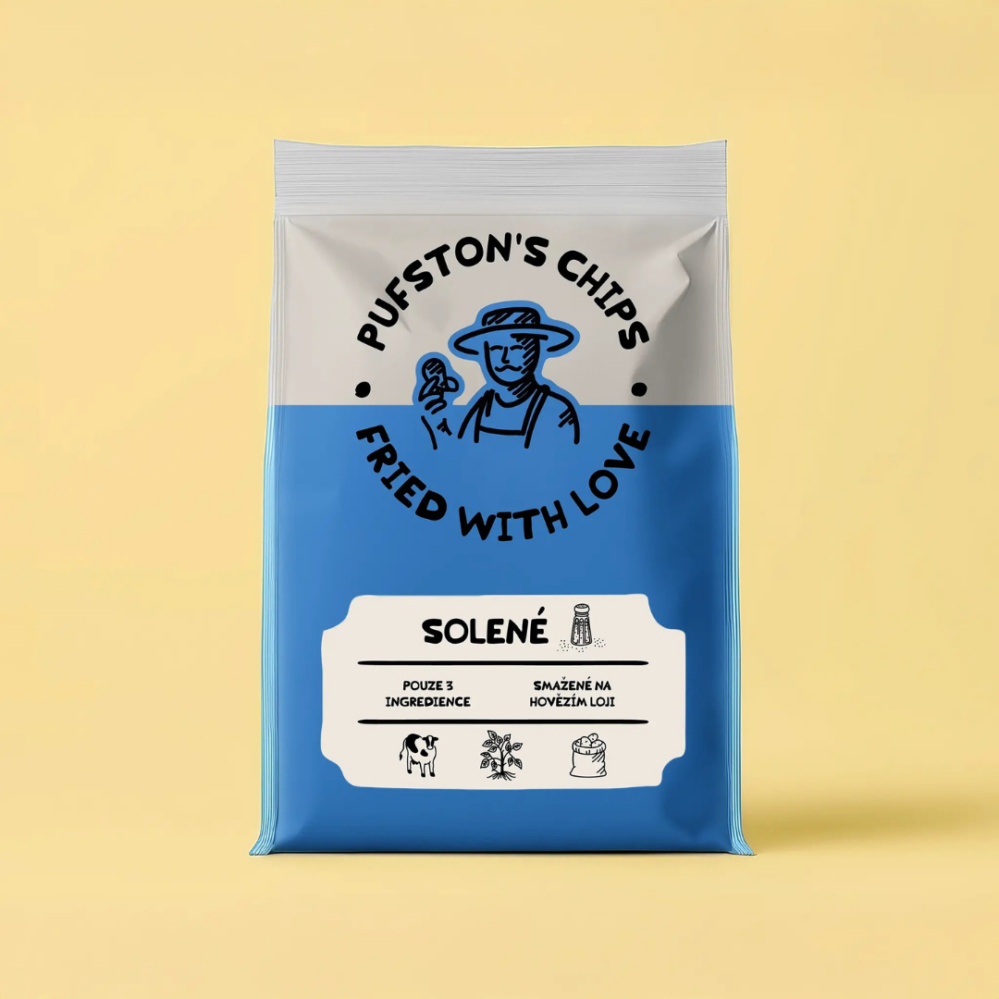 Pufston's Potato Chips Chipsy Solené